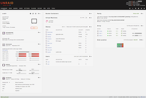 Unraid Dashboard